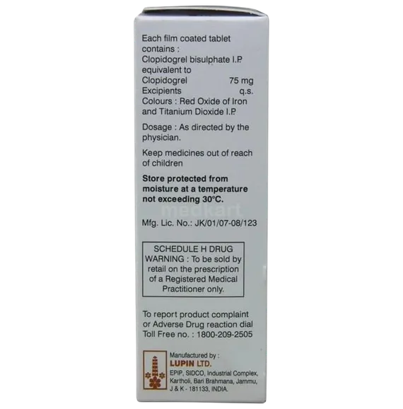 clopitab 75mg tablet 15's